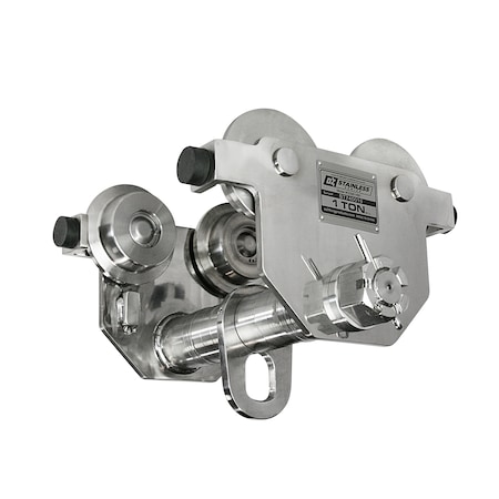 Oz Lifting Products 1 Ton Stainless Steel Push Beam Trolley OZSS1PBT